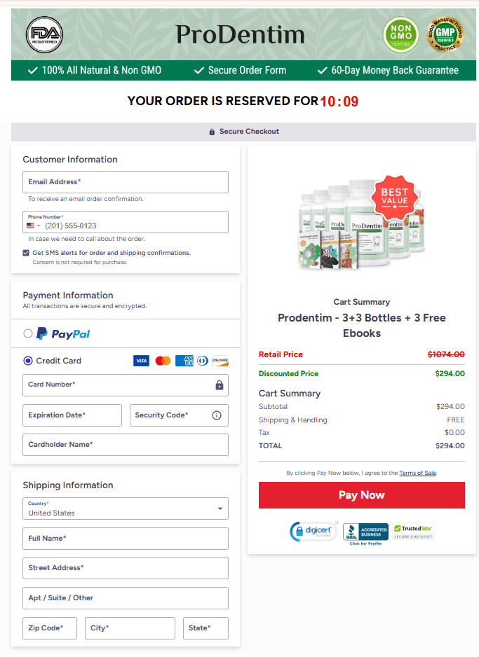 prodentim -Secure-Checkout